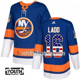 New York Islanders Trikot Andrew Ladd 16 Adidas 2017-2018 Blau USA Flag Fashion Authentic - Kinder